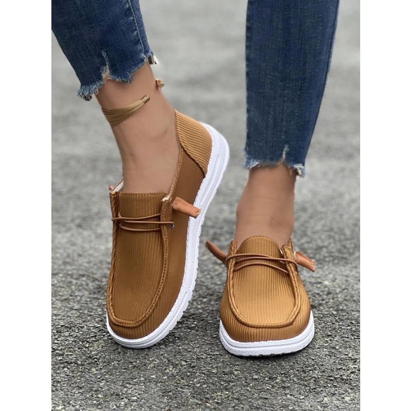Spring and Autumn New European and American Flat Footed Low Top Le Fu Shoes Women's Single Shoes