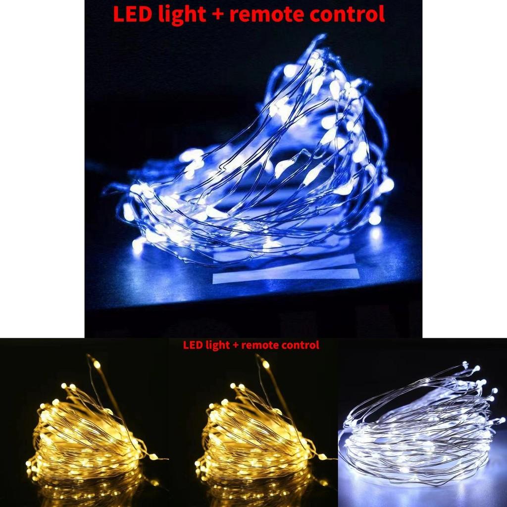 LED-Kupfer-Lichterkette mit Fernbedienung, 8 Modi, für Weihnachts-Heimdekoration