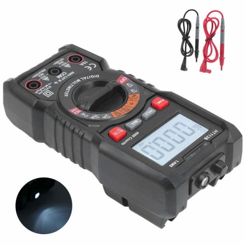 High-Precision Handheld Digital Multimeter for Voltage, Current, Resistance, and Capacitance Measurements, Built-in Test Battery, Large Display, for B