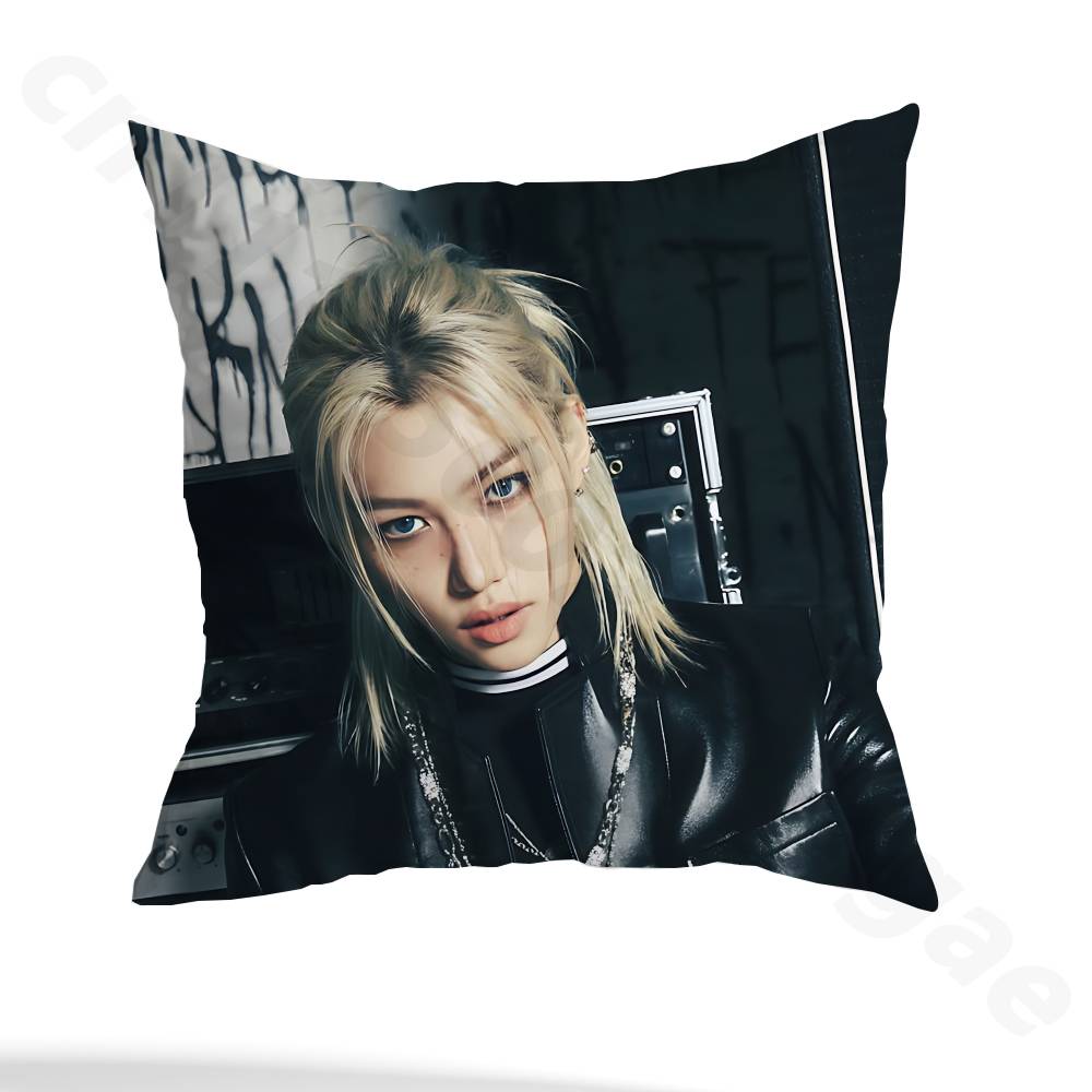 Kpop SKZ F-Felix Pillow Case Sofa Living Room Bedroom Headboard Backrest Cushion Square Cushion Nap Time