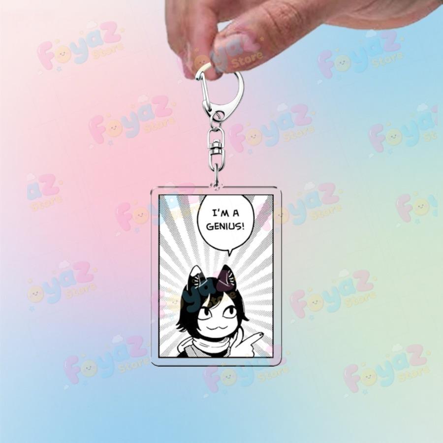 

Cute Cartoon Izutsumi Keychain Accessories Bag Charms Dungeon Meshii Cat Anime Manga Keyrings Jewelry Fans Freinds Gift