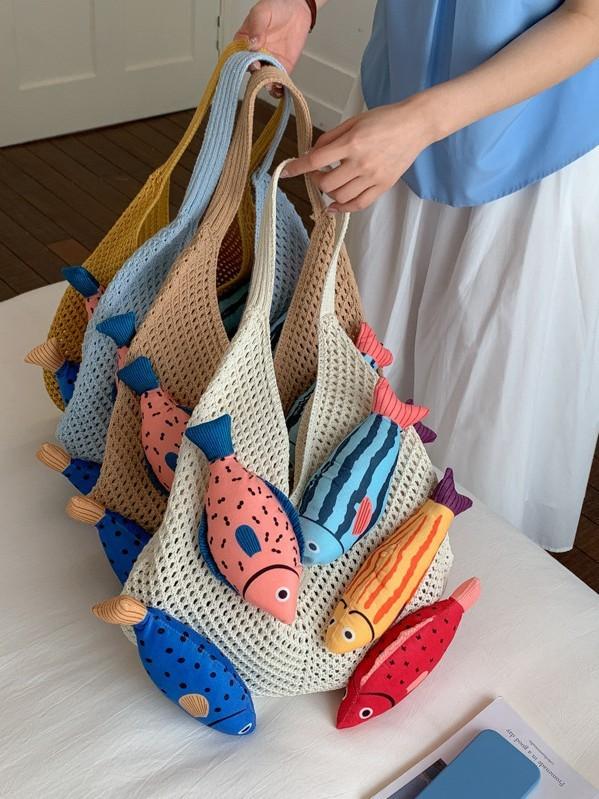 Cotton Large Capacity Opentop Tote Bag For Casual Daily Use