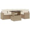 VidaXL Garden Lounge Set with Cushions 6 Pcs Beige Braided Resin 3267258