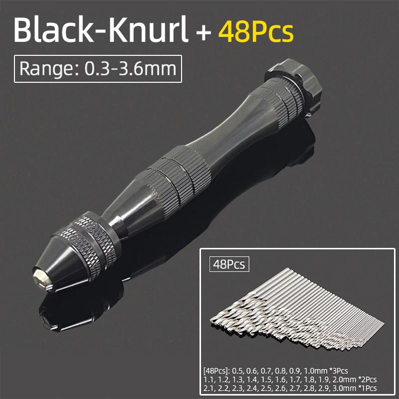 Mini Micro aluminiowa wiertarka ręczna 0.3-3.6mm z uchwytem bezkluczowym wiertła kręte HSS do biżuterii rzemieślniczej ręczne wiercenie narzędzia obrotowe