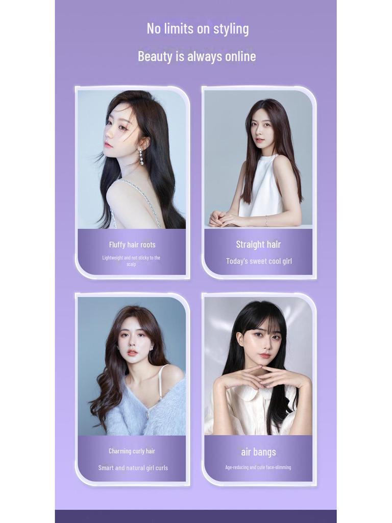 Dual-Purpose Curling & Straightening Iron for Hair: Compact & Fluffy Style Tool for Korean Students