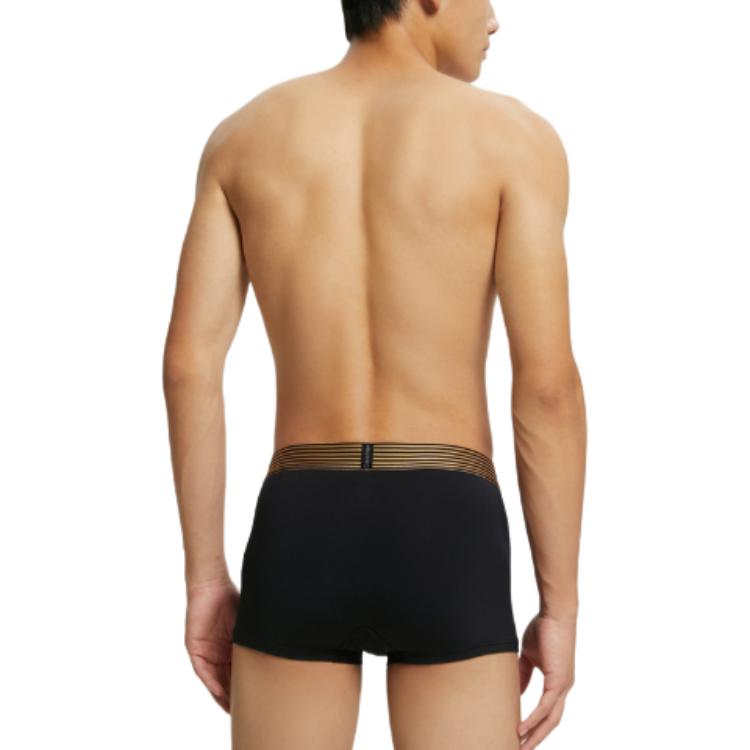 Calvin Klein Striped Jacquard Waistband Smooth Boxer Shorts Men underwear Black NB1021O001