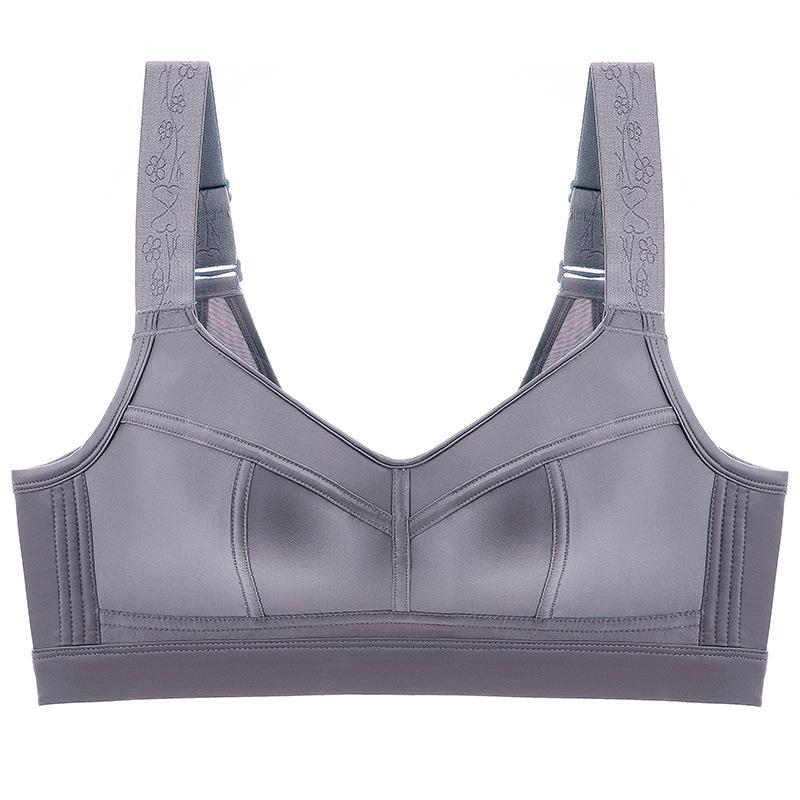 

Бесшовное нижнее белье для женщин Тонкий бюстгальтер большого размера, не провисающий, без косточек, собирающий бюстгальтер, пуш-ап 48/110E серый