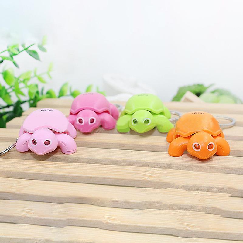 Desene Animate Creativ Animal Mic Lumini LED Strălucire Sunet Broască Țestoasă Breloc Agățat Pandantiv Decor