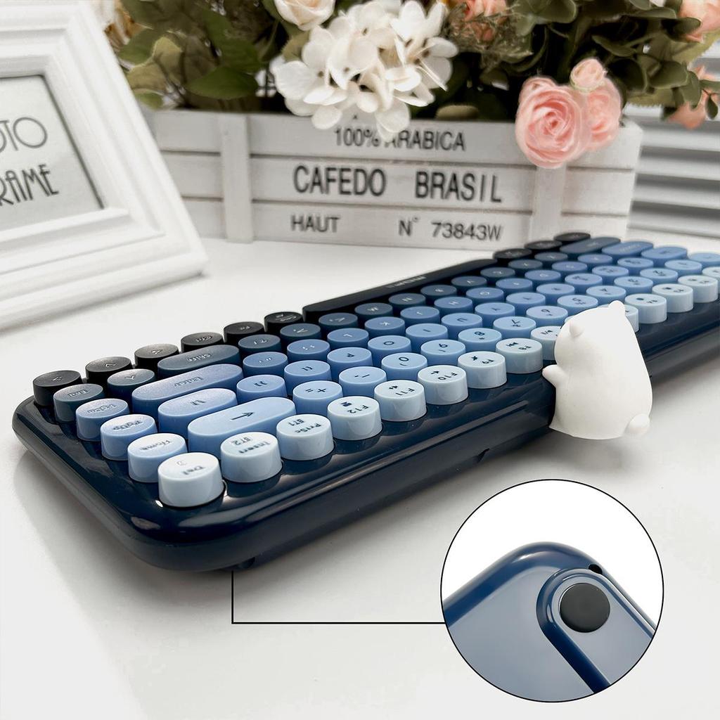 Tastiera Bluetooth Wireless a Doppia Modalità Mofi Anni: Abilitato USB, con sensazione meccanica, per telefoni cellulari,