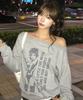 LUVISTRUE Gt One Shoulder Sweatshirt(Gray)