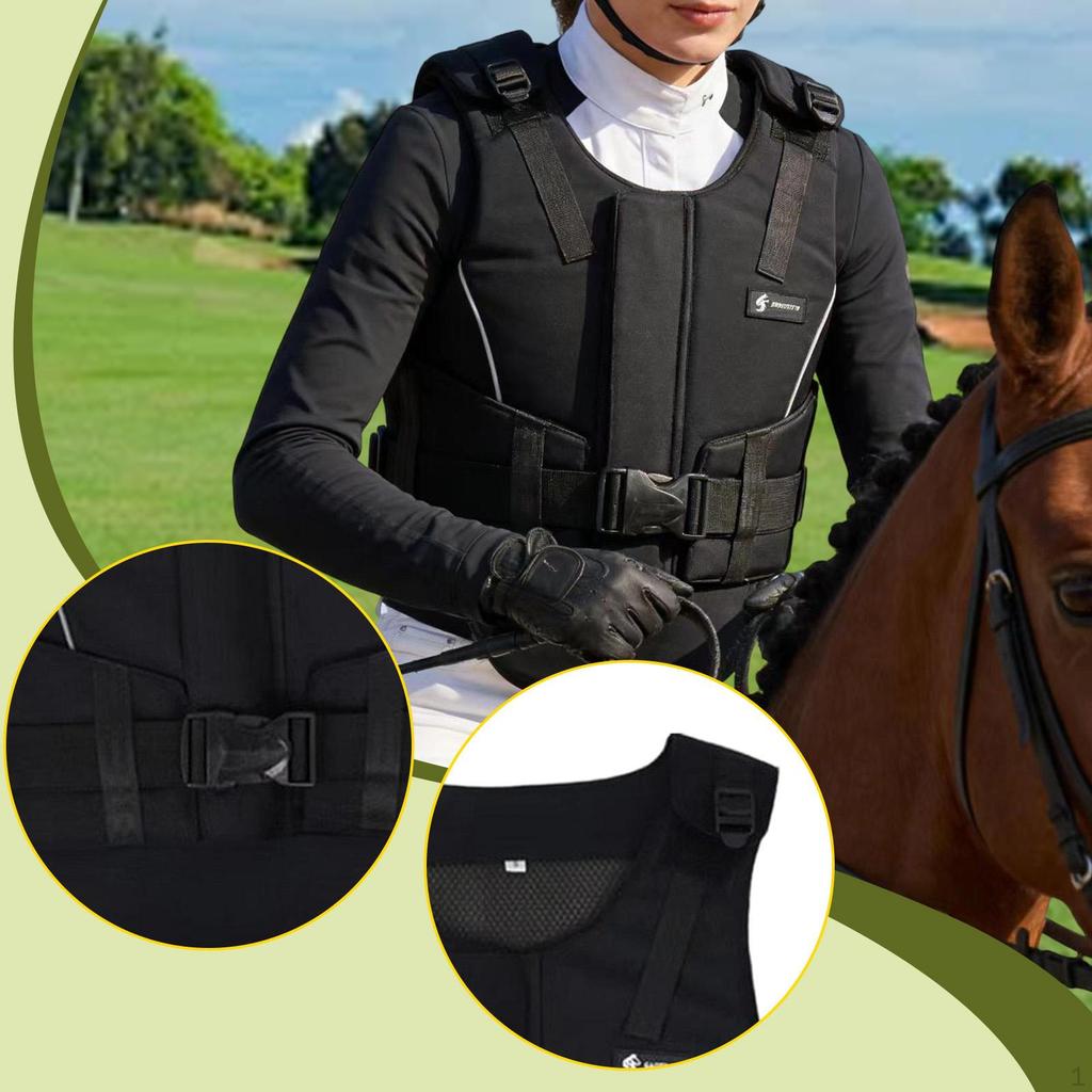 Riding Vest for Teenagers And Adults, Padded with Extended, Shock-absorbing Padding,