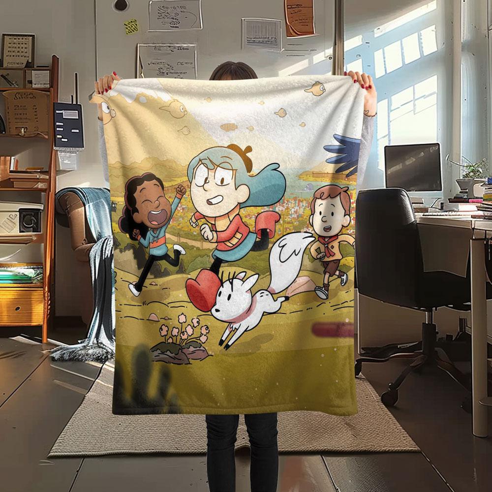 Hilda Art Printed Flannel Blanket, soft throw for bedroom sofa, washable, fan merchandise, great gift.