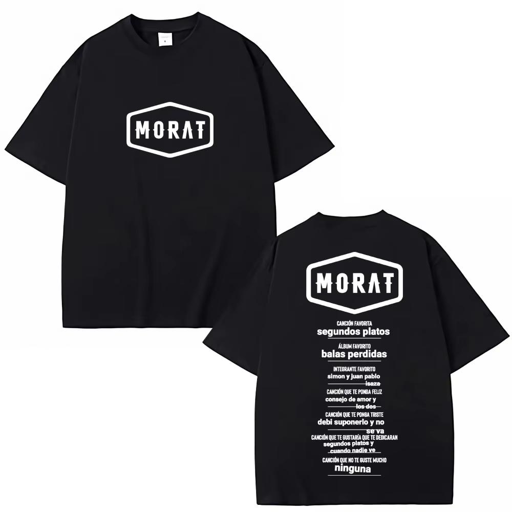Колумбия Рок-группа Morat Тур 2025 Лето Новинка Хит Продаж Мужская Женская Хип-хоп Мода Харадзюку Оверсайз Хлопковая Футболка 2XL