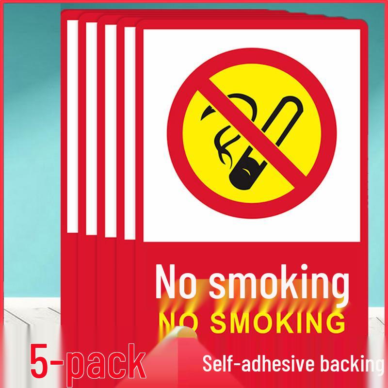 No Smoking or Open Flames Warning Sign - Electric Shock Caution for Construction Sites
