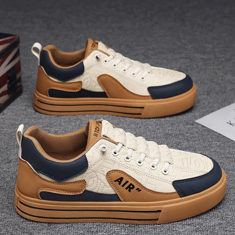 Frühling neue Leder wasserdichte und rutschfeste lässige Board-Schuhe bequeme Sportschuhe