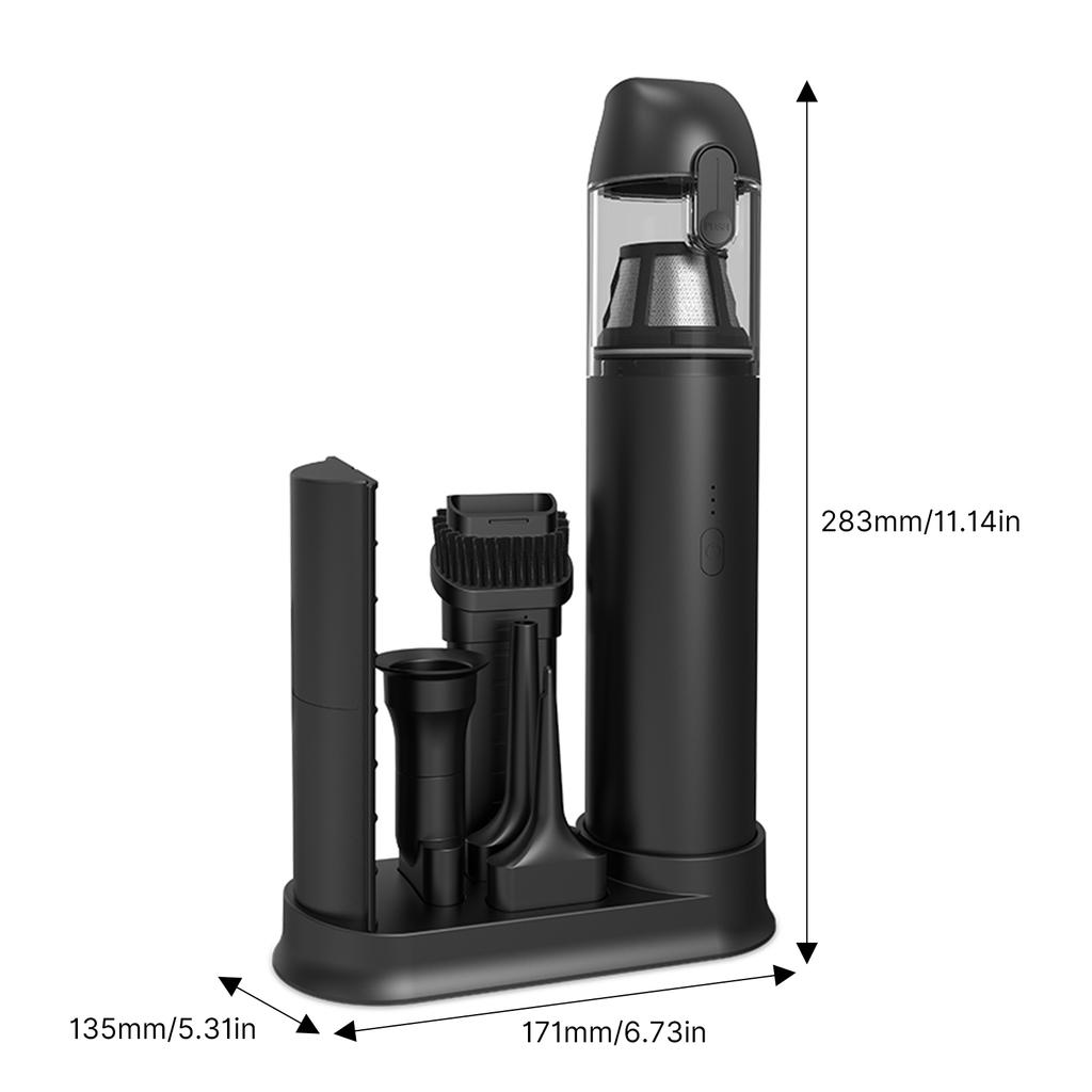 Portable Vacuum Cleaner with Cleaning Inflating and Deflating Nozzle 2 Gear Rechargeable Cordless