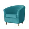 2Pc/Set Plush Club Chair Slipcover Stretch Elastic Chair Covers Solid Color Tub Chair Slipcovers Spandex Armchair Sofa Cover