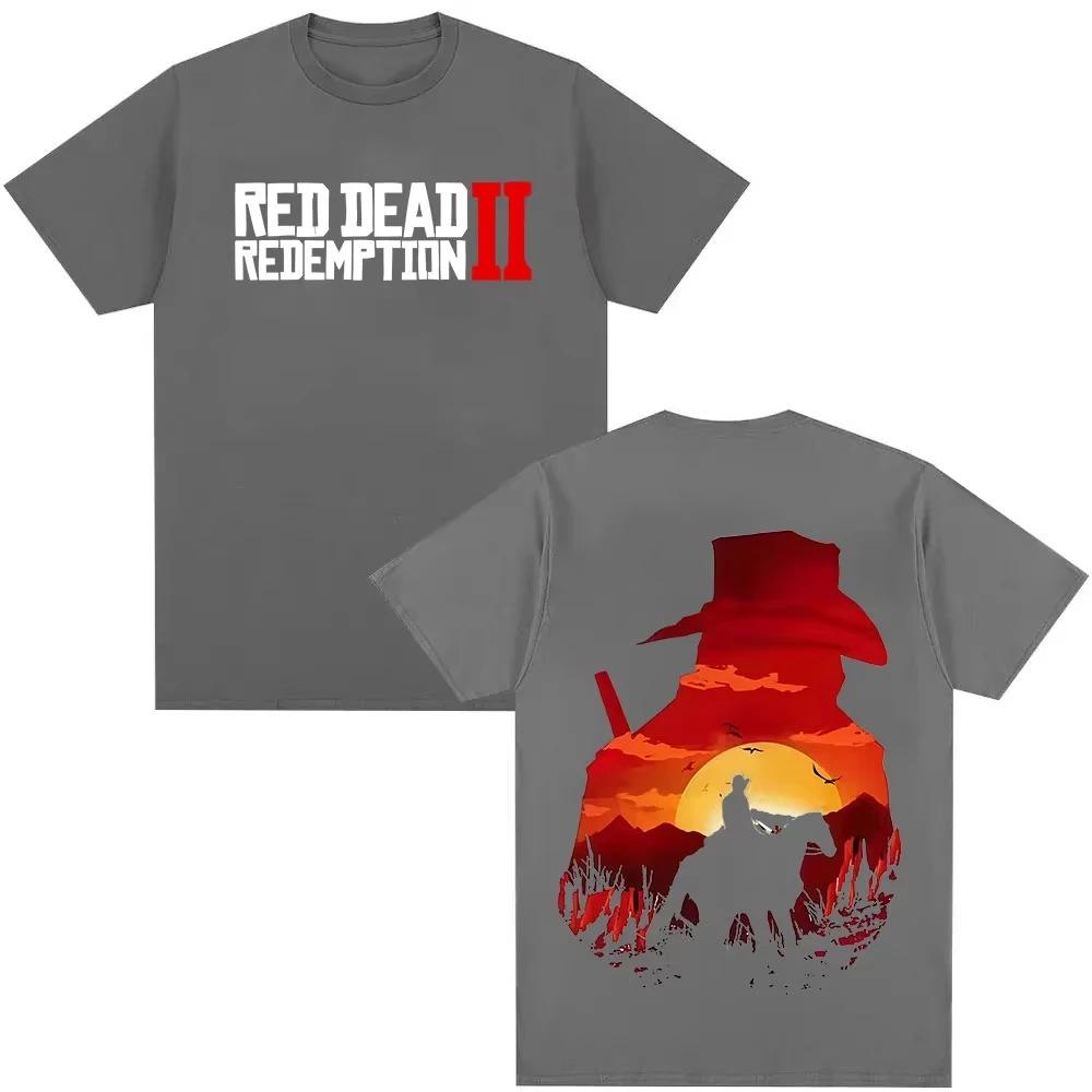 2026 Red Dead Redemption 2 Gioco Giocatore Grafica Magliette Uomo Donna Gotica Manica Corta Maglietta Moda Y2K Alta Qualità Cotone Maglietta