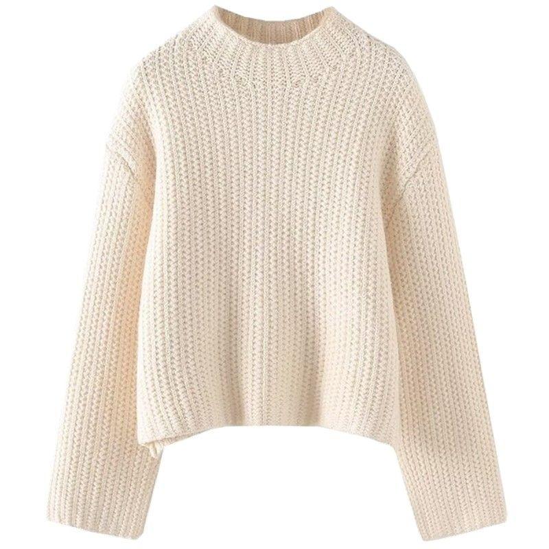

Fashion Style 2024 Spring New Women s Clothing Casual Easiest for Match Loose Texture Knitwear 2893158 712 White L