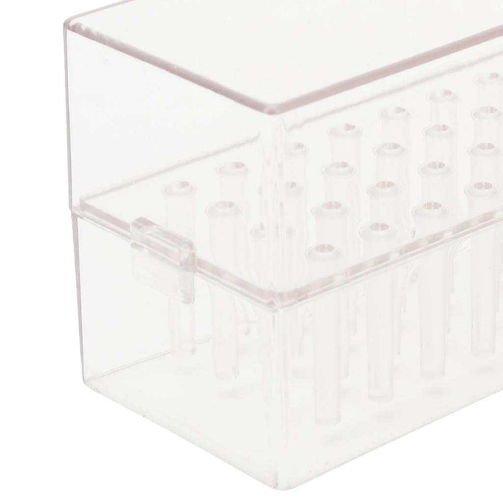 48 Holes Acrylic Nail Dill Bit Holder Organizer Drill Bits Display Storage Box Transparent Nail Bit Container Case