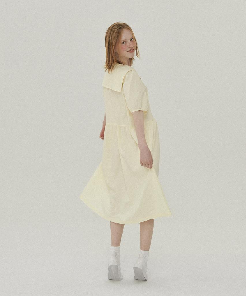 BETWEEN A AND B Sailor Collar Long Dress [Lemon]
