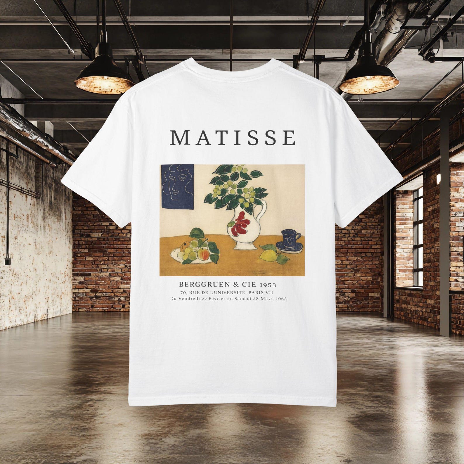 Henri Matisse Still Life Shirt, Matisse Art T shirt, Museum Graphic Tee, Fruit Vase Painting Shirt, French Modern Art Tee, Artist GifT shirt 4XL
