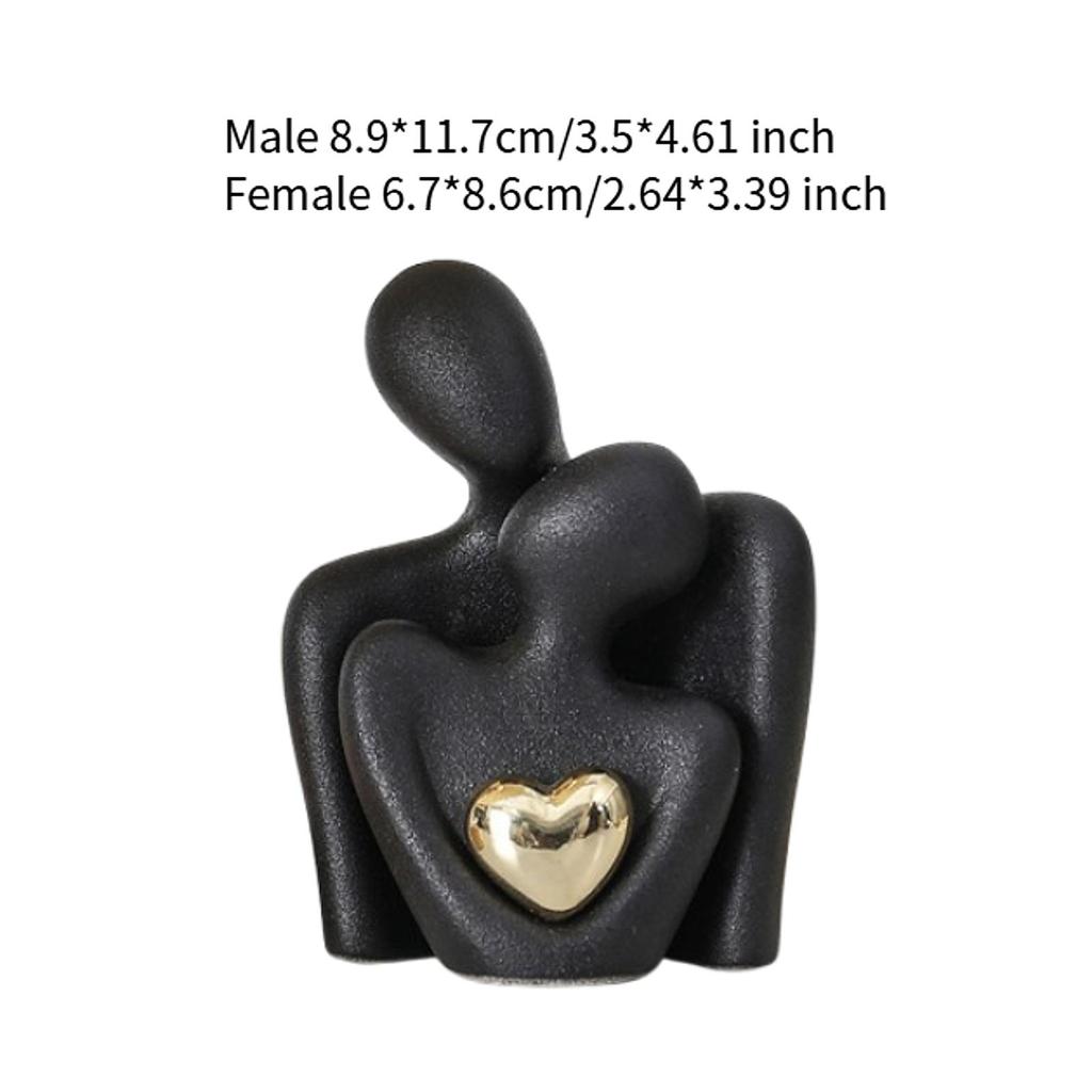 Hugging Couple Figurine Romantic Couple Statue Husband and Wife Abstract Sculpture Modern Decor for Bedroom Birthday Gifts
