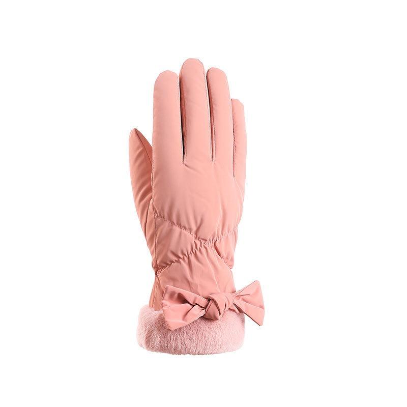 Warm gloves women's velvet thickened windproof and cold-proof outdoor riding driving winter touch screen autumn and winter gloves
