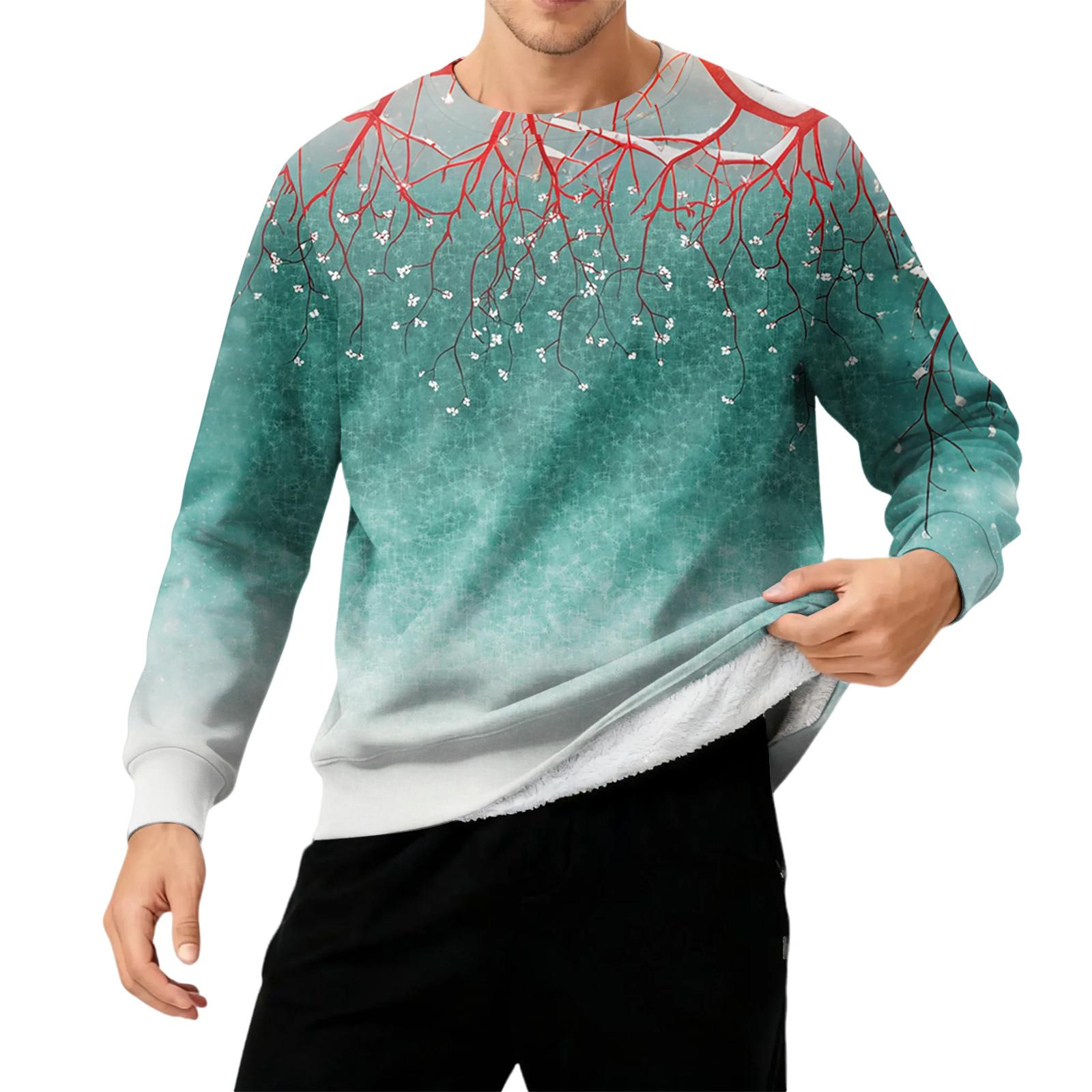 

Мужская толстая теплая толстовка с флисовой подкладкой и круглым вырезом XL