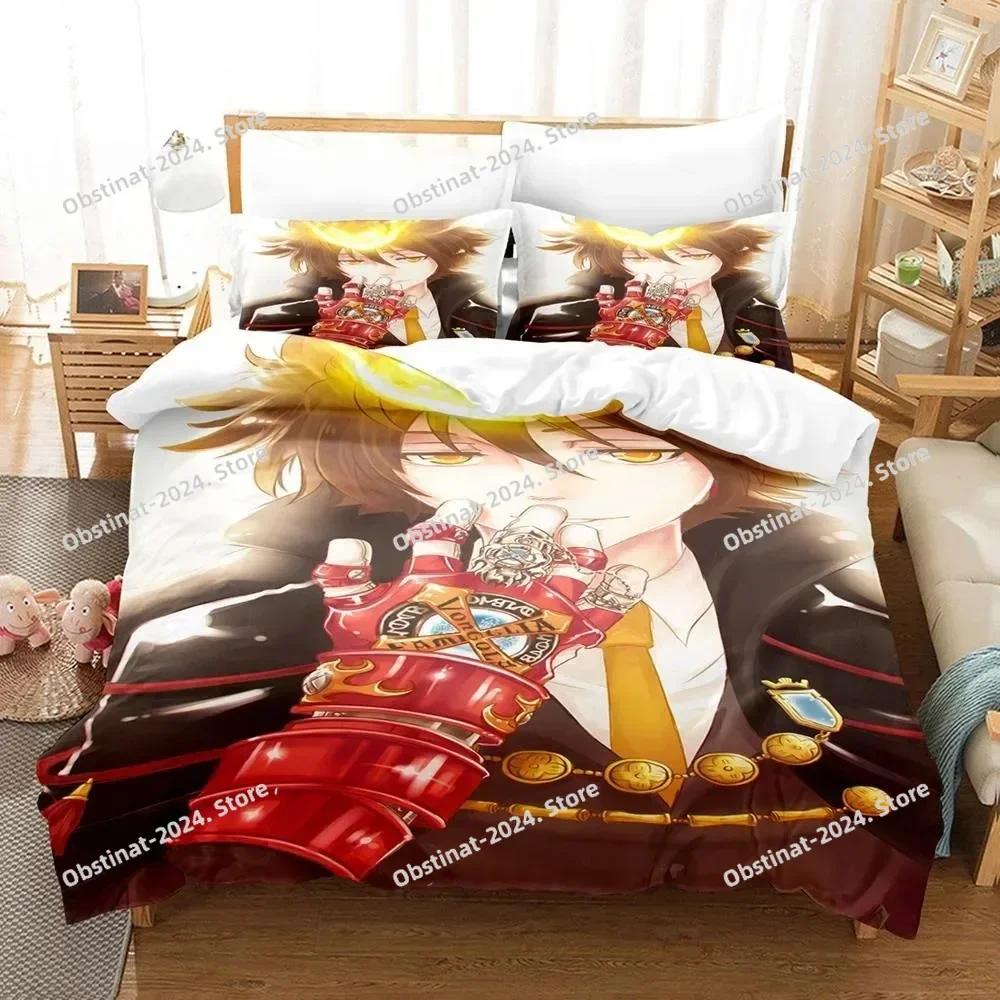 New 3D Anime HITMAN REBORN Bedding Set Printed Bed Set With Pillowcase Bed Duvet Cover Soft Single Double Queen Super King Size
