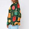Women's Trendy Christmas Print Crewneck Sweatshirt Lightweight Casual Pullover Top