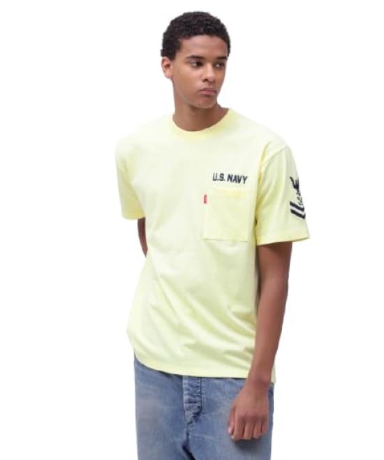 

AVIREX NAVAL POCKET T-SHIRT Men s L Lemon 783-5934011