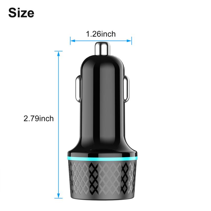 Qc3.0 Usb Car Charger Dual Channel Pd20w Ultra-fast Charging Adapter With Blue Soft Led Light For