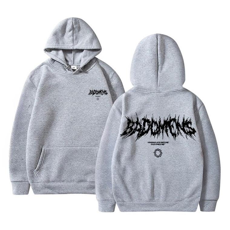 Bad Omens Band Gott finden bevor Gott mich findet Grafik Hoodie Herren Damen Fleece Baumwolle Sweatshirts Herren Rock Punk Stil Hoodies