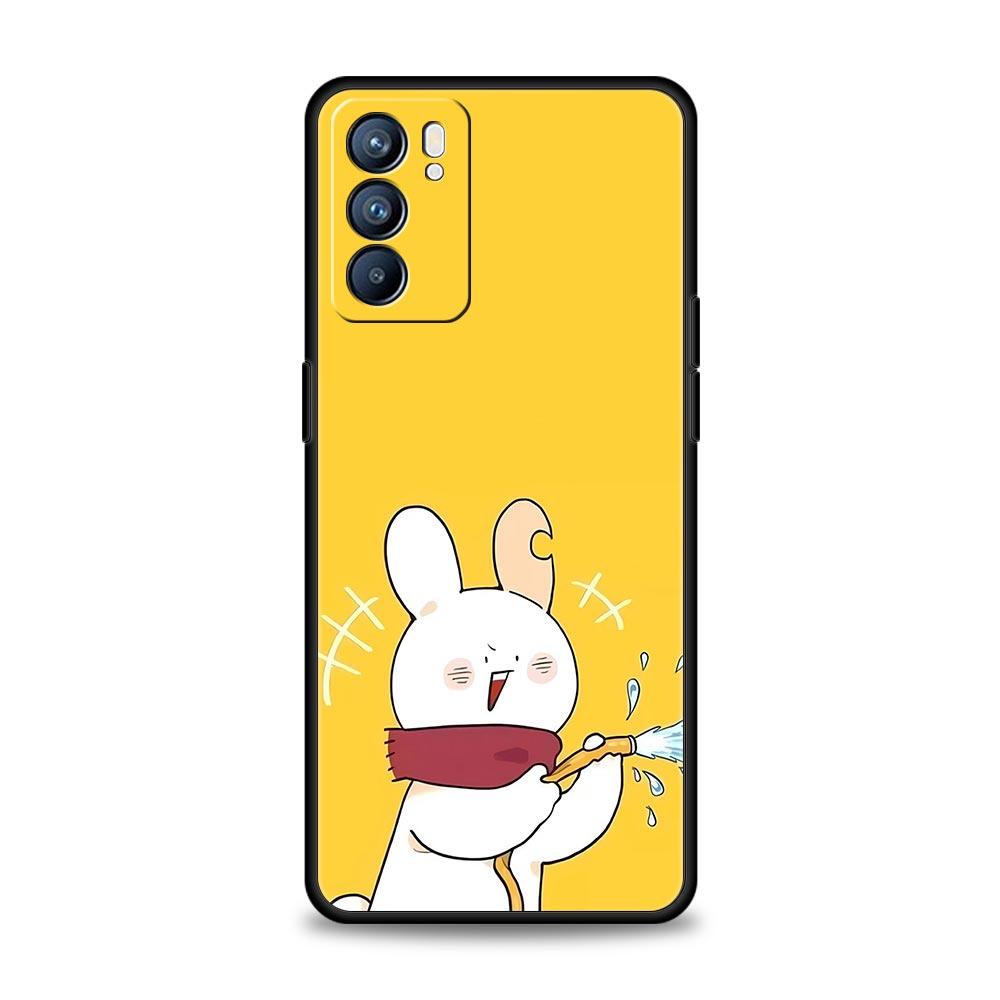 Cartoon Duck Phone Case For Oppo Reno 13 12 11 10 7 F Find X5 X6 A98 A80 A79 A78 A57 A54 A31 A17 Pro 5G Soft TPU Cover Funda Bag