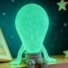 3D Printed Bulb Figure Glow-in-The-Dark Articulated Figurine with Dangling Legs for Home Office Desktop Shelf Decor