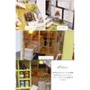 Caro Dollhouse Miniature DIY Kit Modern Two-Story House with LED Light and Acrylic Case Interior Model Room