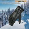 Unisex Shearling Winter Gloves - Warm, Windproof, Touchscreen, Wear-Resistant, Thickened Cold-Proof Sheepskin.
