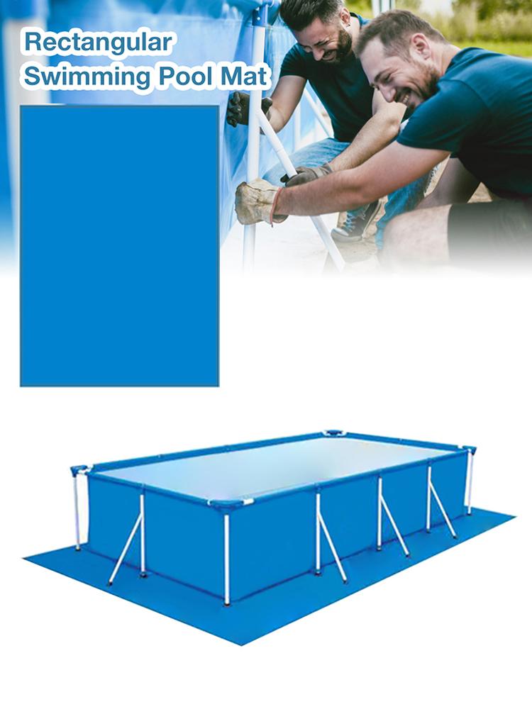 Ground Cloth Swimming Pool Cover Cloth Durable PE Swimming Pool Tarpaulin Easy To Store Multi-Purpose Rectangular Pool Ground