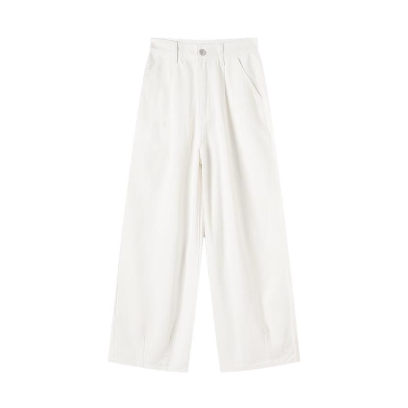 Jeans Blanc Cassé Coupe Ample pour Femme TonLion