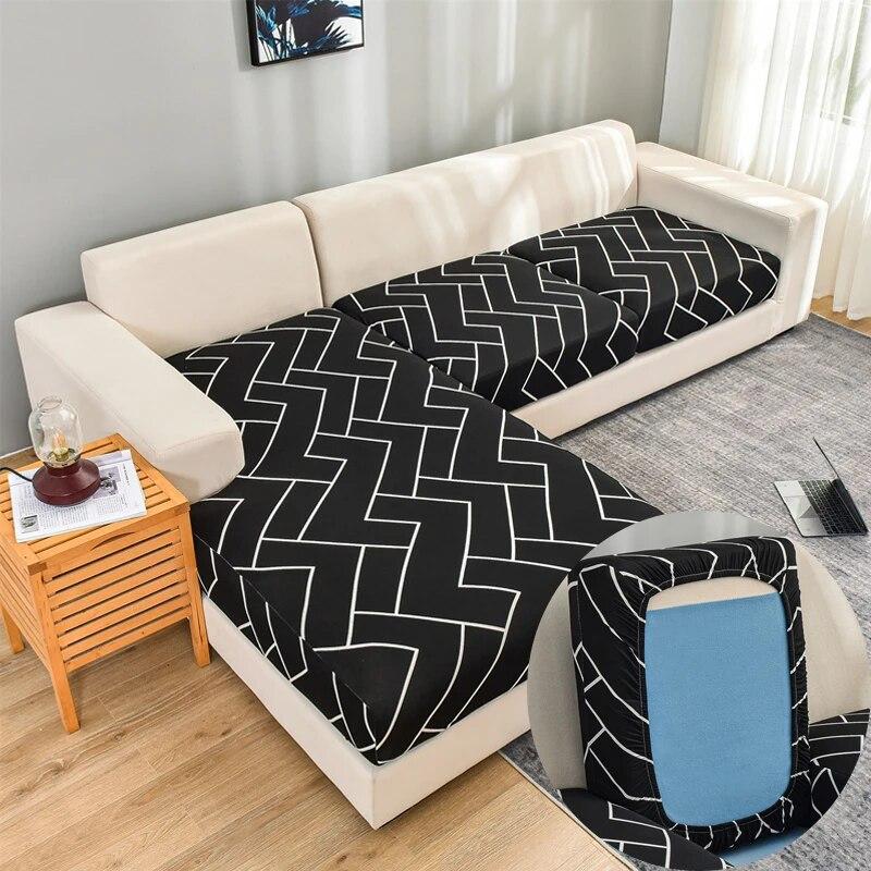Housse de protection de meubles à imprimé géométrique, housse de canapé d'angle, housse de siège de canapé extensible, élastique, protection pour animaux de compagnie