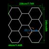 ZK20 110V-240 Honeycomb Hexagon Ceiling Lamp Car Lighting for Garage Hexagon Led Light for Auto Detailing Wash Beauty Station