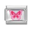 New Design Pink Planet Flower Cherry Eyes Butterfly Italian Charm Links Fit 9MM Stainless Steel Bracelet Jewelry DIY Making