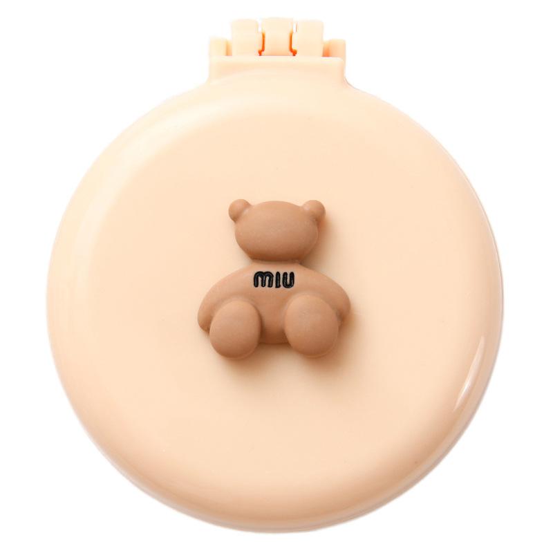 Süßer Cartoon faltbarer Airbag-Kamm tragbarer Mini-Kissen-Haarkamm mit Spiegel für Frauen integrierter Massagekamm leichtgewichtig