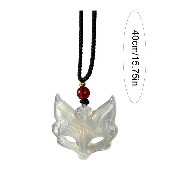 Yousheng Maska Lisa Naszyjnik Strażnika Tradycyjna Chińska Estetyka Wisiorek Unisex Pleciony Sznurek Prezent dla Par i Przyjaciół