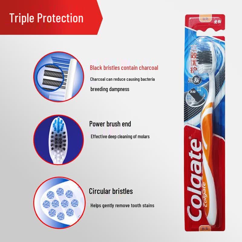 Colgate Triple Action Soft Bristle Toothbrush 6-Pack