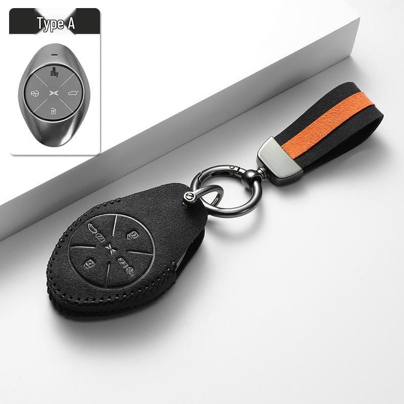 Compatible Key Cases for XPeng P7, P7i, G6, and G9; Premium Designs for G3, G3i, and P5 with Double-Sided Buckle and Women's Suede Options.