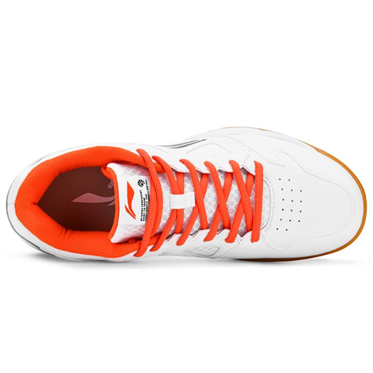 New LiNing Feather Abrasion Resistant Low Top Badminton Shoes Unisex White Black AYTT023-3