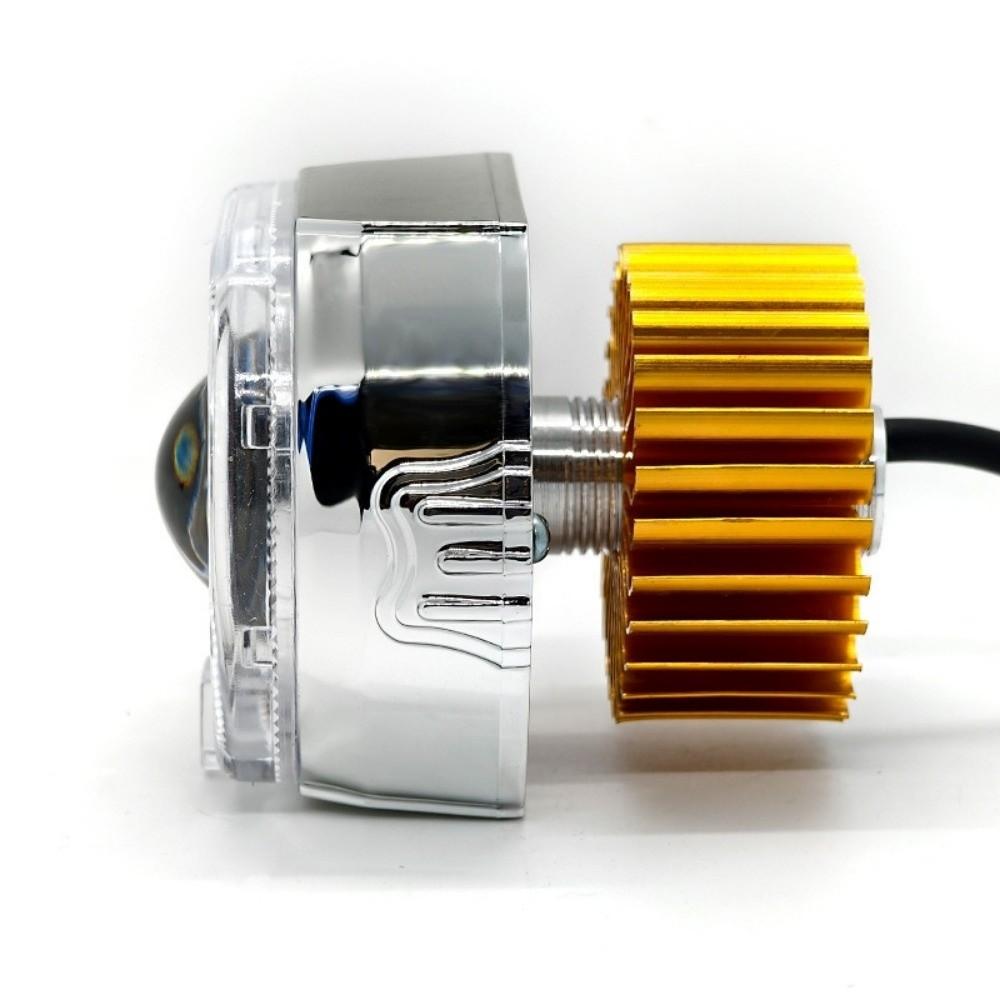 2.5inch Car Motorcycle Headlight Waterproof Driving Fog Lamp DRL Dual Halo Lamp  Electric Bike