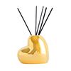 1PC Heart Shaped Bottle Creative Ceramic Bottle Gold Aromatherapy Bottle Fragrance Ornament Small Vase Simple 5.5x3.3x4.8cm